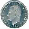 Peseta - 100 Pesetas - Spain - 1975 - Copper-Nickel - KM# 810 - Obv: Head left Rev: Crowned shield flanked by pillars with banner - 0